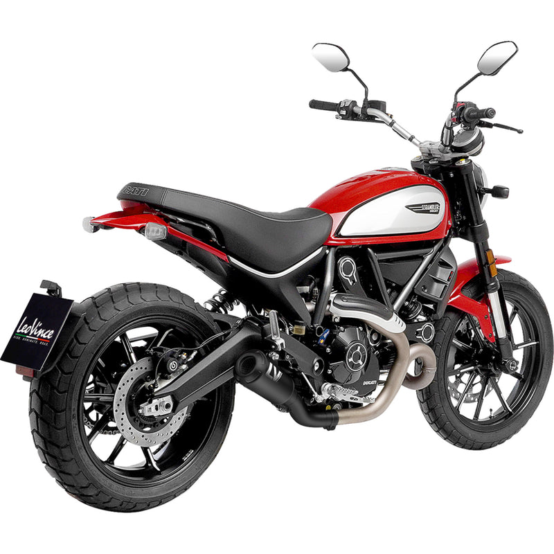 Leovince LV-10 Full Black Muffler - 15250FBU Ducati Scrambler Icon / Scrambler Icon Dark / Scrambler Nightshift / Scrambler Urban Motard 2021-2022