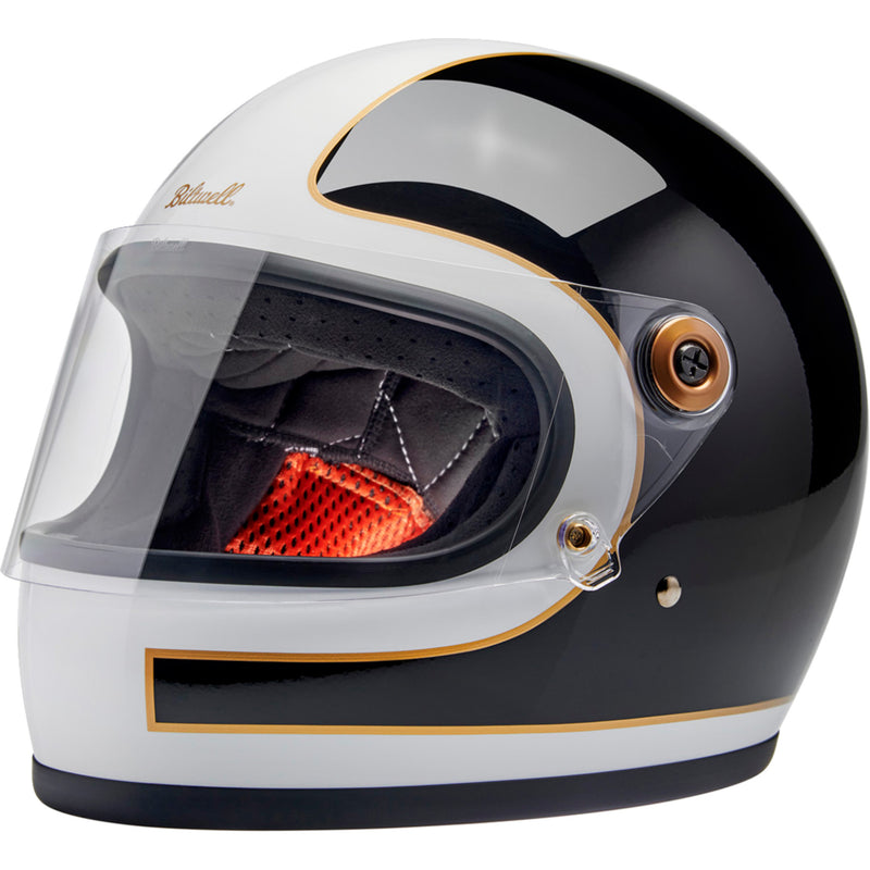 BILTWELL Gringo S Helmet Gloss - White/Black Tracker