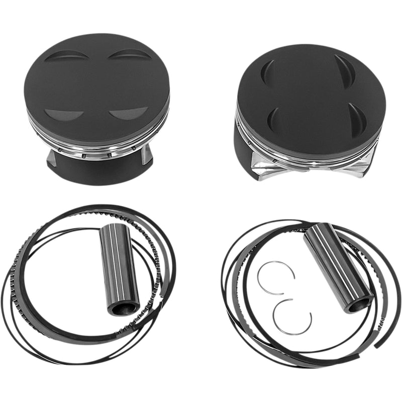 Revolution Performance, LLC Piston Kit For Revolution Cylinder Kit Flat-Top For 139" Monster Big Bore - RP301-600 For Harley Motorcycles 2017-2021