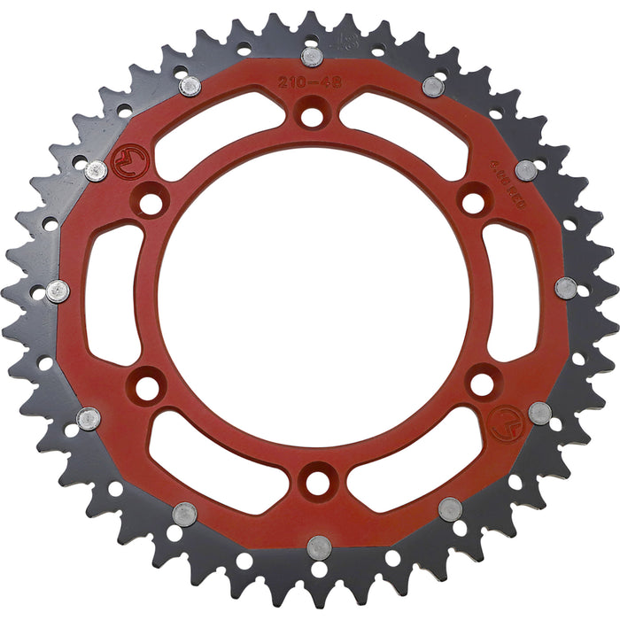 MOOSE OFFROAD 1210-1462 1210-210-48-13X Dual Sprocket red - 48 tooth