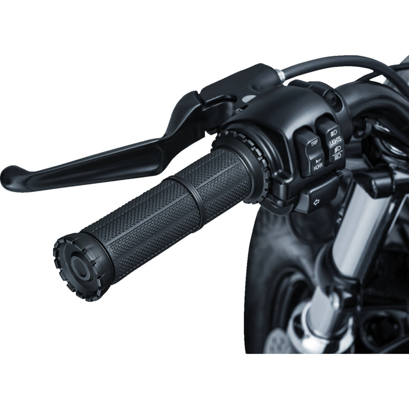 (OPEN BOX) Kuryakyn Riot Grips Riot Cable Black - KUR3582 For Harley Motorcycles 1980-2021