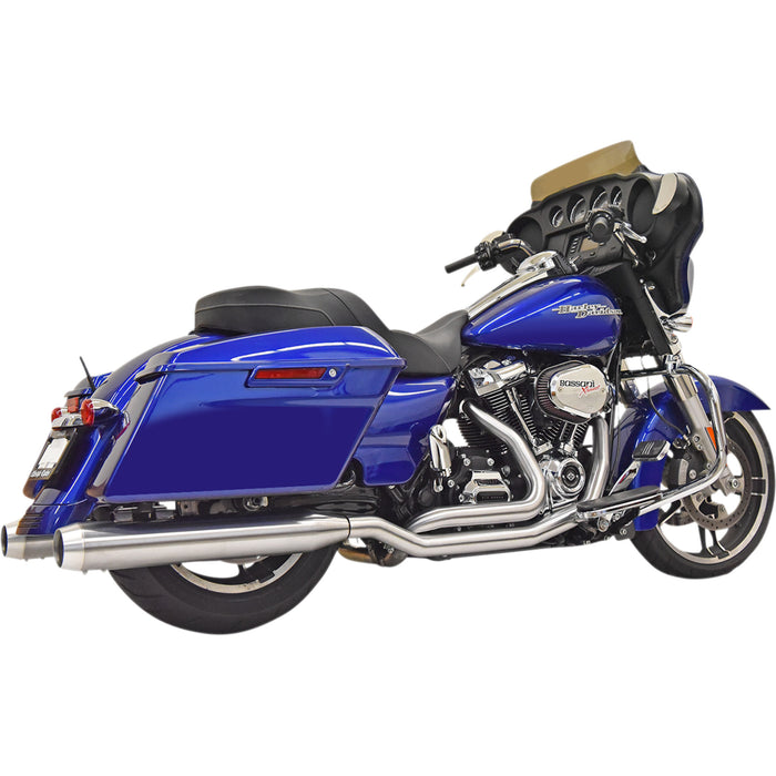 BASSANI XHAUST 1800-2474 1F66SS Stainless True Dual Performance Exhaust System - Stainless Steel - M8