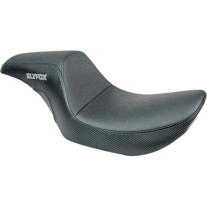 SLYFOX 0805-0151 SlyFox4681B The Drifter Seat - Gray Logo - Black Vinyl - Smooth - FXR '82-'00