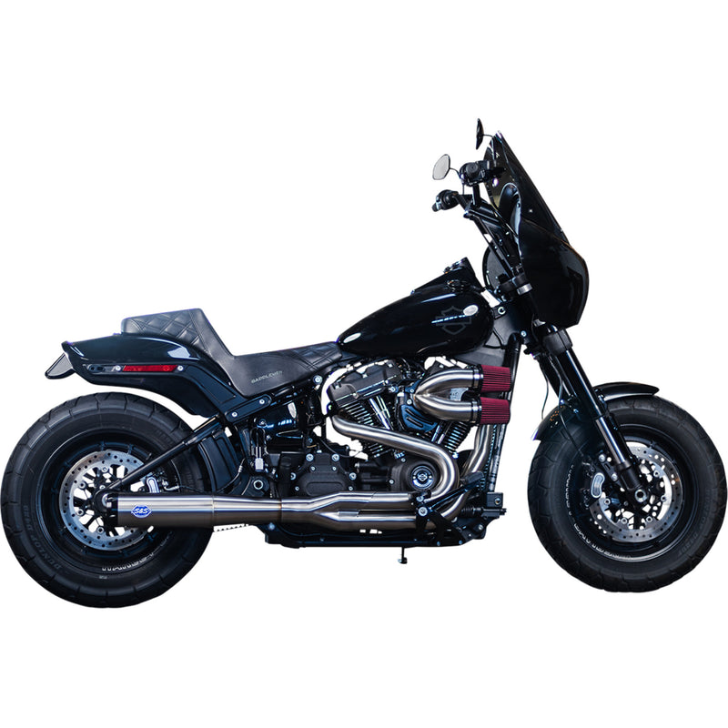 S&S Cycle 2-Into-1 Exhaust System - 550-0996B For Harley Softail 2018-2024