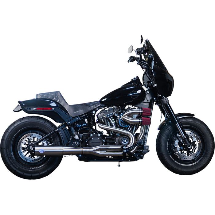 S&S CYCLE 1800-2520 550-0996B SuperStreet 2:1 50 State Exhaust System - Stainless Steel - M8 Softail - Stainless Steel