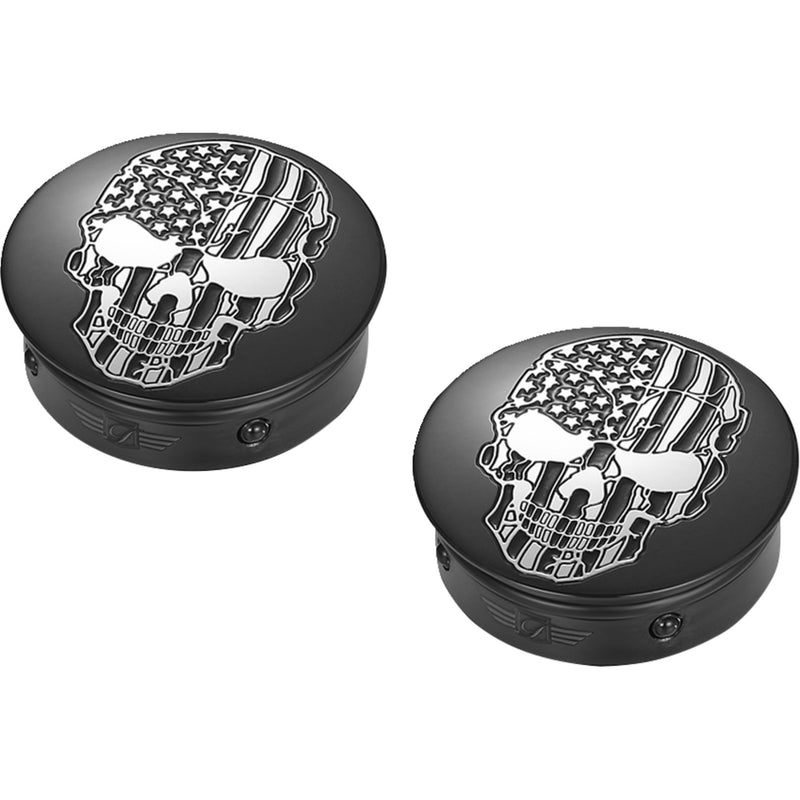 Figurati Designs Cover - FD28-BKSKULL-CC For Harley Motorcycles 1980-2026