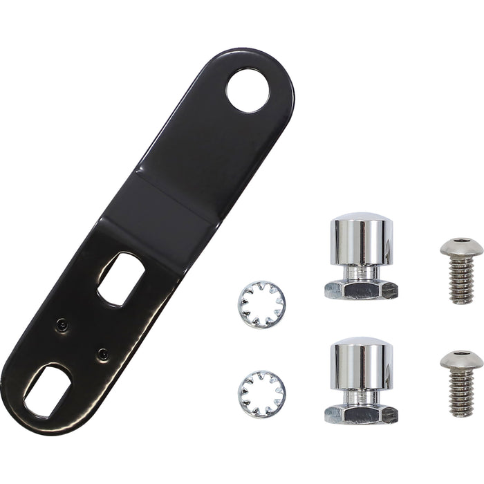 LE PERA 0802-1479 LY-007PDMWTP Bare Bones Series Pillion Pad — White Piping - White Diamond - Black - FL/FX '18-'23