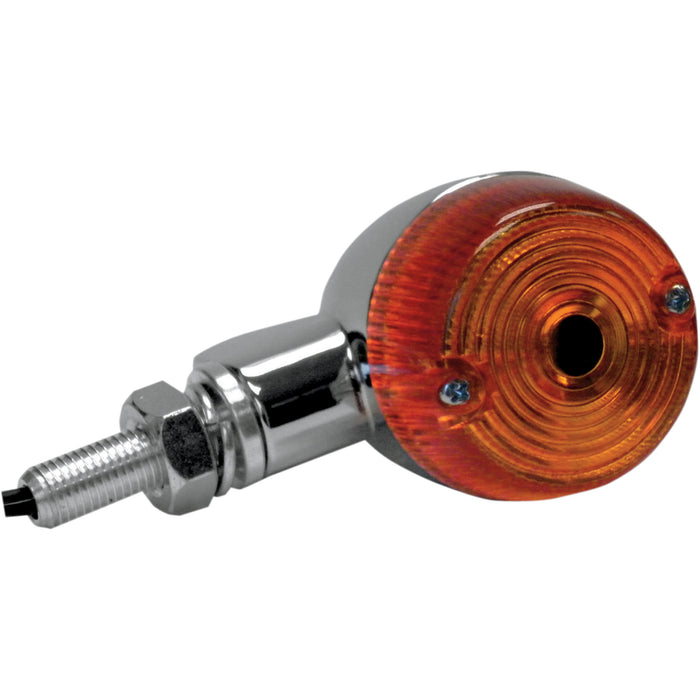 K&S TECHNOLOGIES 2040-1027 25-8320CM Aluminum Body Marker Lights Marker Light - Single Filament - Chrome/Amber