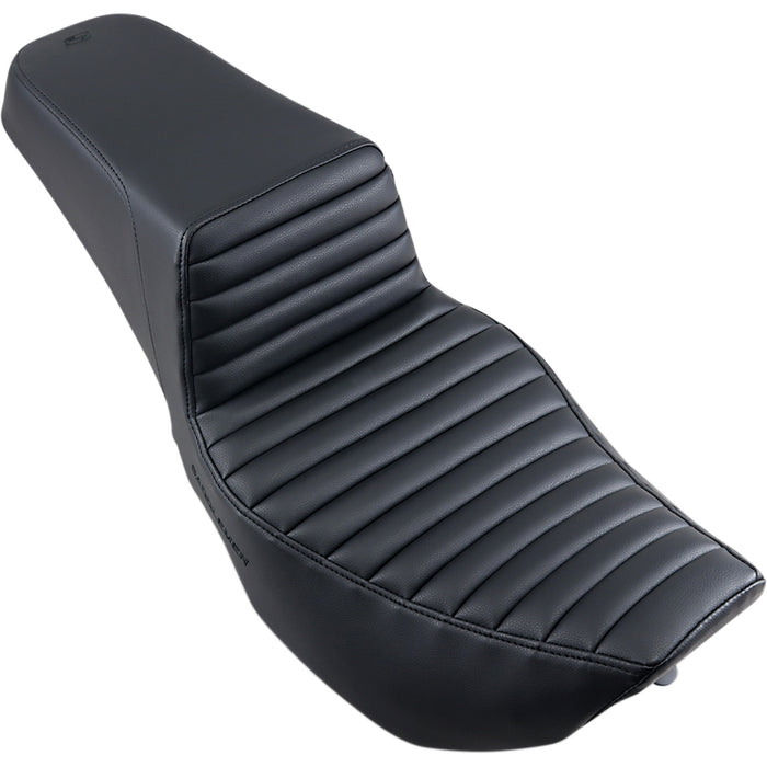 SADDLEMEN 0801-1095 897-06-171 Step-Up Seat — Front Tuck-n-Roll - Black - FLHR/FLHX