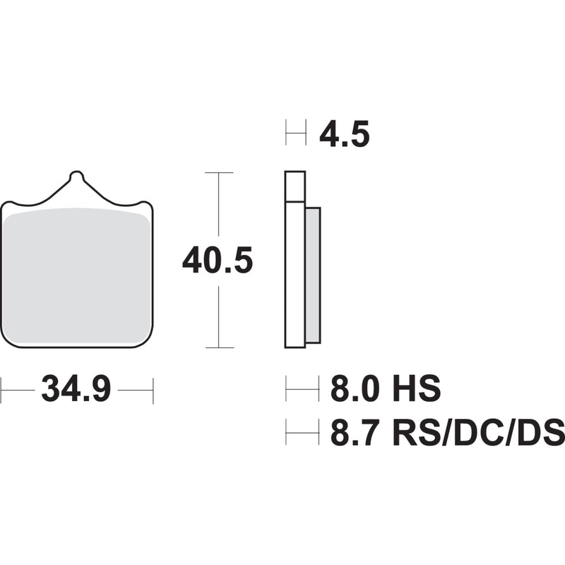 Sbs Brake Pad - 870DC BMW 1000 / S1000RR / Naked 2009-2018