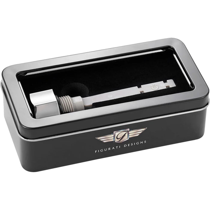 FIGURATI DESIGNS 1105-0270 FD01-MAGTD-SM-SS Magnetic Dipstick Transmission Oil Dipstick - Magnetic - Curved - Silver - M8