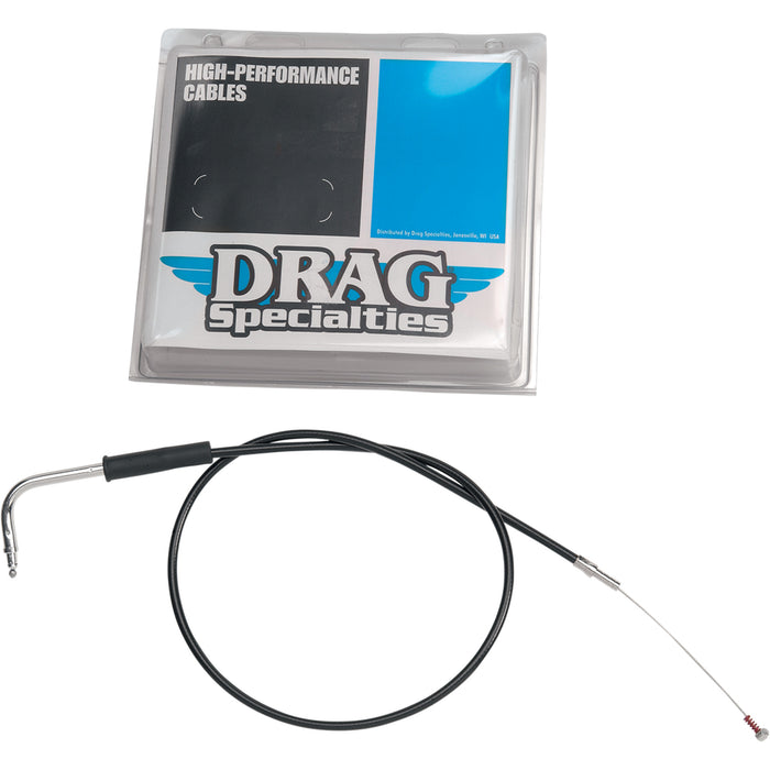 DRAG SPECIALTIES 0651-0183 Black Vinyl Cable Black Vinyl Idle Cable - Cruise - 44"