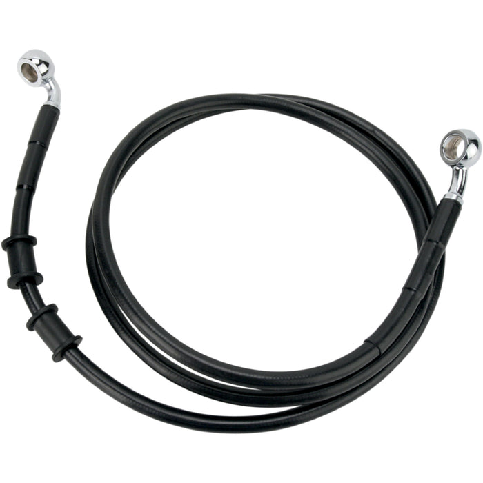 DRAG SPECIALTIES 1741-2894 Stainless Steel Brake Line Kit Brake Line - Front (Upper) - Black