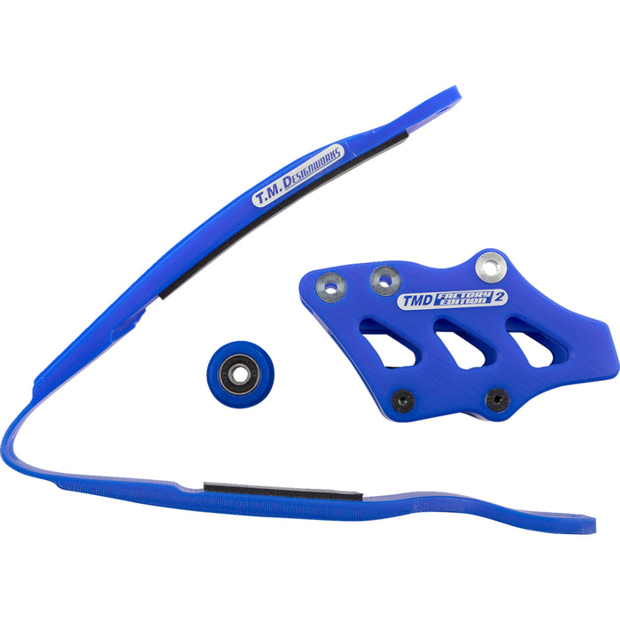 T.M. DESIGNWORKS 1231-1531 YCP-K19-BU Chain Guide and Slider Kit Chain Guide/Slider - Blue - Yamaha