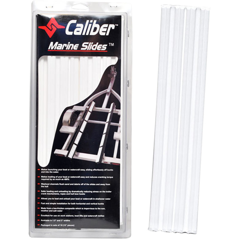 CALIBER 3902-0206 23031 Marine Slides Glide - 1.5" x 15" - White