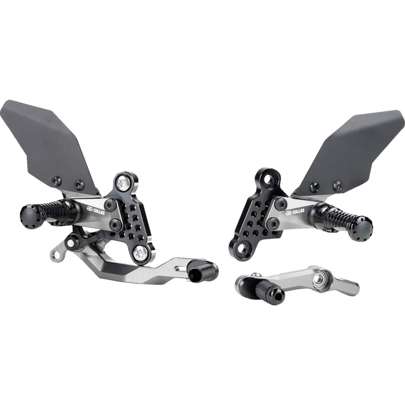 GILLES TOOLING 1623-0576 AS31GT3-Y15-B Adjustable Rearset black/chrome