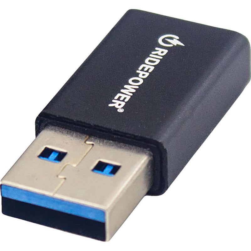 RIDEPOWER 3807-0716 RPUSBUSBCADPT Male USB to Female USB-C Compact Power Adapter Male USB to Female USB-C Adapter - Power - Compact - Black