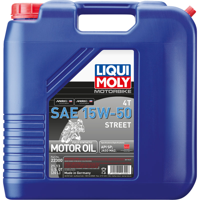 LIQUI MOLY 3601-1034 22300 Street 4T Engine Oil Street 4T Oil - 15W-50 - 20 liter