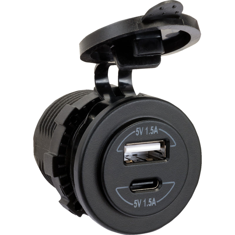 JENSEN 2120-1214 USB42C Panel Mount Dual USB Charger Panel Mount USB Port
