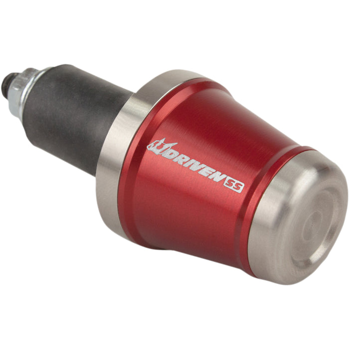 DRIVEN RACING 0634-0374 DBEW-SS-RD Stainless Steel Handlebar End Weight Bar End Weight - Stainless Steel/Red