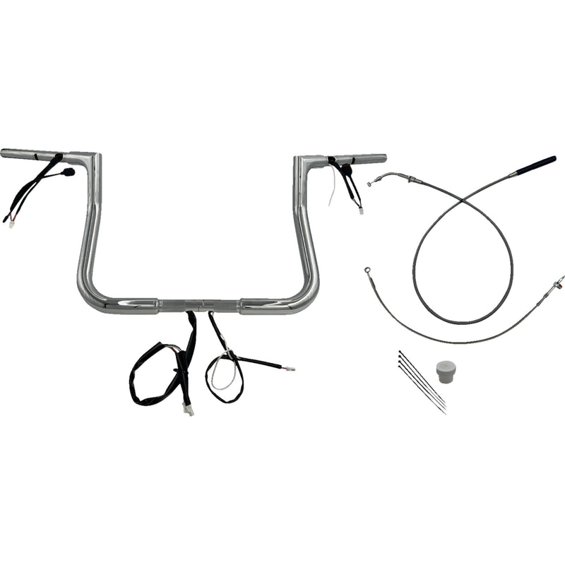 FAT Baggers INC. 1-1/4" EZ Install Flat Top Handlebar 11" Chrome - 749011 For Harley Street Glide 2023-2026
