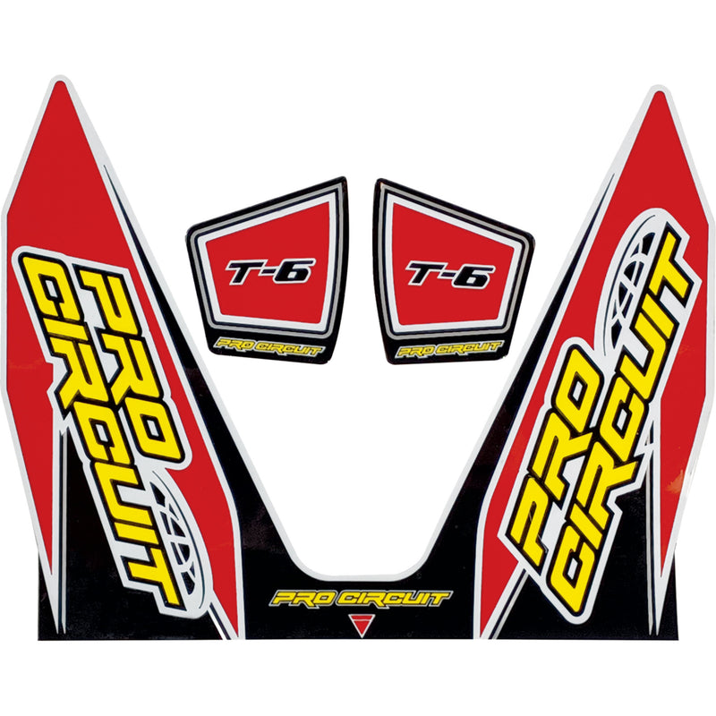 PRO CIRCUIT 1860-2272 DC22T6-RED T-6 Exhaust Decals T-6 Decal - Red