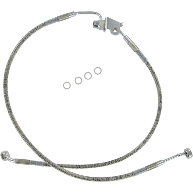 Drag Specialties Stainless Steel Brake Line Kit Rear For Harley Touring 2005-2007