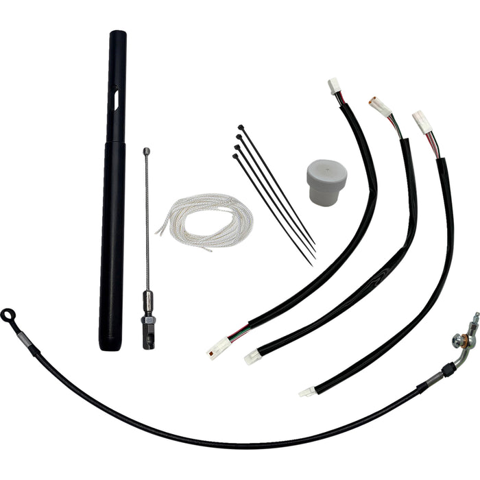 FAT BAGGERS INC. 0662-1211 139914-B Handlebar Cable Extension - Handlebar Clutch Cable Extension - +4" - Black