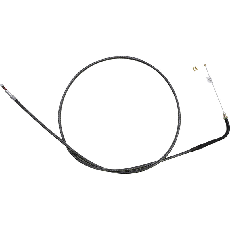 Magnum Shielding Karbonfibr Braided Throttle Idle Cable 42-1/2" - 74213 For Harley Motorcycles 1984-2017
