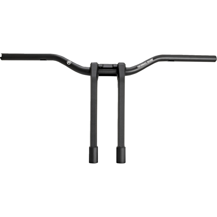 PERFORMANCE MACHINE (PM) 0602-1566 0208-2197M-SMB Phatbar & Riser Kit internal wiring/gauge mount holes - 11-1/2" - black ops