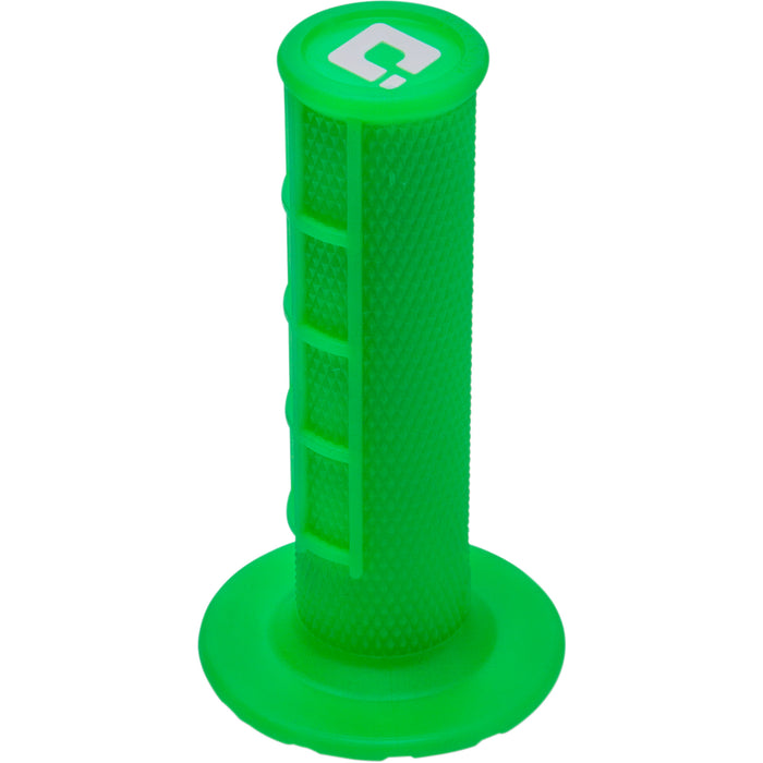 ODI 0630-2273 H36HWN V2 Waffle Lock-On Grips Grips - MX - Half Waffle - Fluorescent Green
