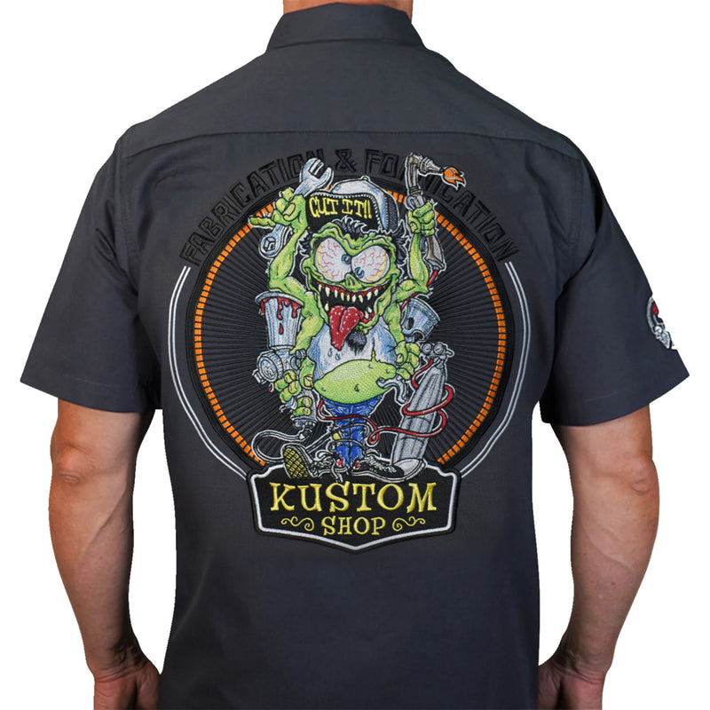 LETHAL THREAT 3040-3349 FE50220XXL Fabrication Monster Shop Shirt gray - 2xl