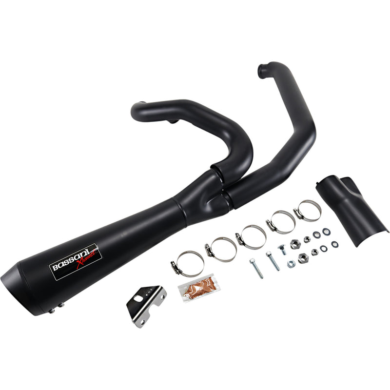 Bassani Xhaust Road Rage 2-Into-1 Exhaust System - 1F42RB For Harley Touring 2017-2026