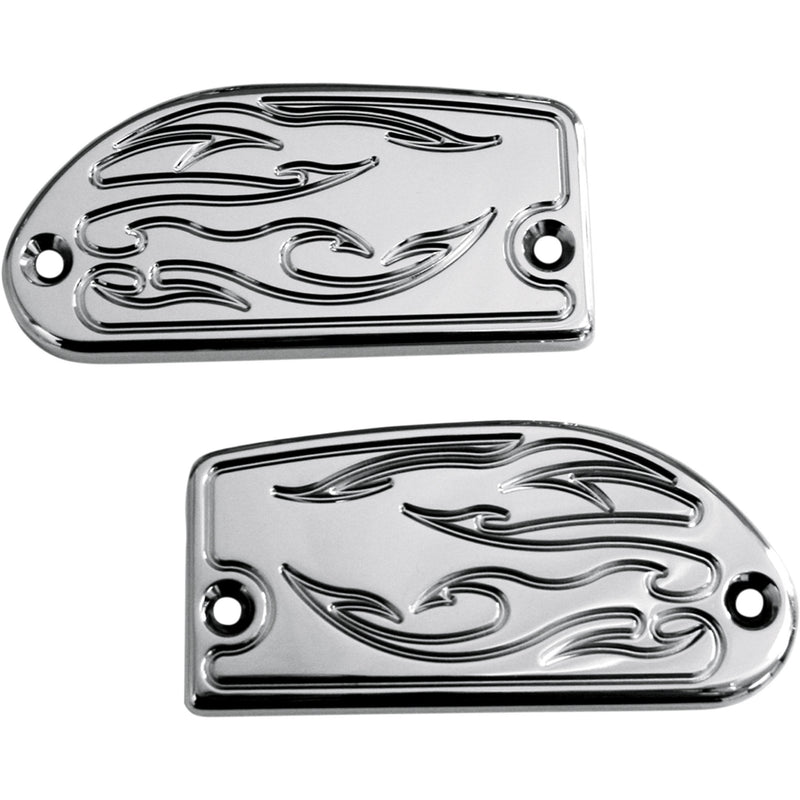 BARON 0610-0304 BA-7629-03 Master Cylinder Covers Master Cylinder Cover - Flame - Yamaha - Chrome
