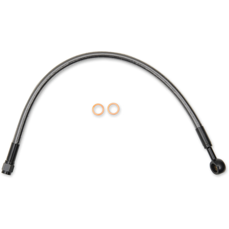 MAGNUM SHIELDING 1741-4100 AS47615 Designer Series ABS-Specific Upper Brake Line Kit - 10mm-Straight - 15" - Black Pearl