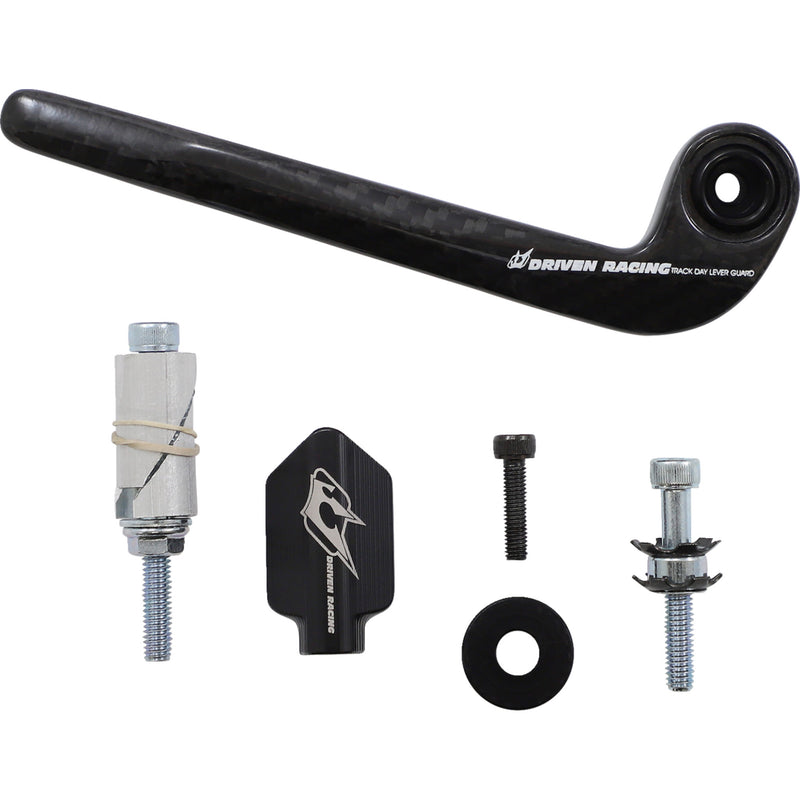 DRIVEN RACING 0615-0372 DCTDLG-2-BK Trackday Lever Guard Lever Guard - Carbon Fiber - Clutch - Black