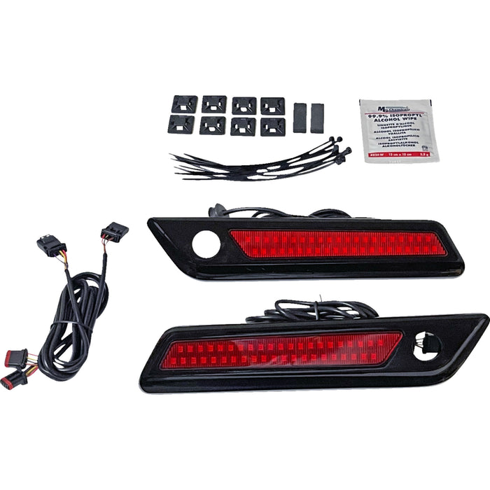 CUSTOM DYNAMICS 2040-2867 CD-SBL-DC-RB Saddlebag Latch Dual Color Accent Lights - Red - Black