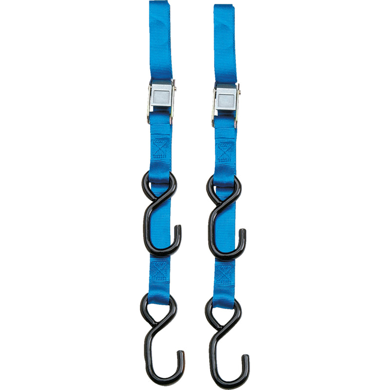 PARTS UNLIMITED 3920-0079 Heavy-Duty 6' Cam Buckle Tie-Downs 1.5" Tie-Down Standard - Blue