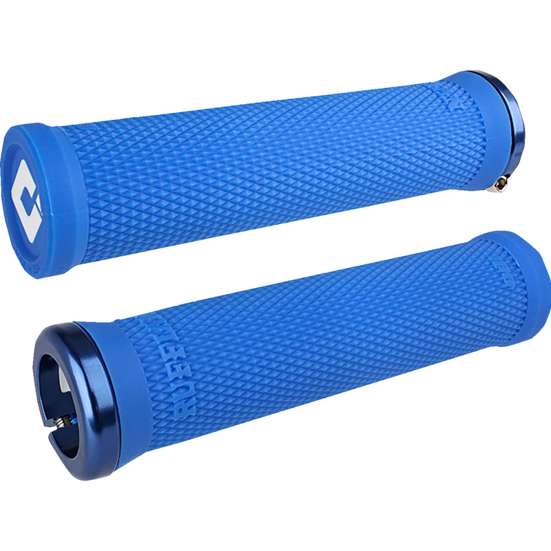 ODI 0630-3339 L33RFU-U Ruffian 2.1 Lock-On Grips pwc - medium blue/blue