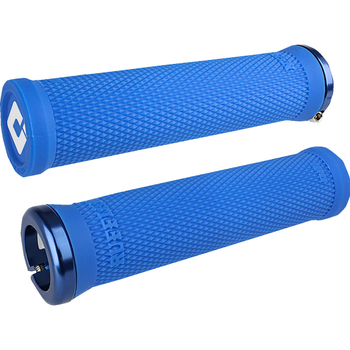 ODI 0630-3339 L33RFU-U Ruffian 2.1 Lock-On Grips pwc - medium blue/blue