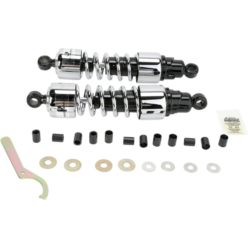PROGRESSIVE SUSPENSION PS4221C 412-4221C 412 Series Cruiser Shocks — Standard/Heavy Duty - Chrome - 13" - Standard/Heavy Duty