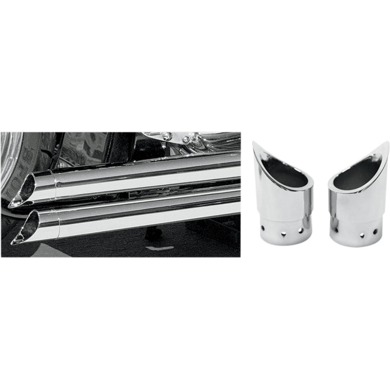 BARON 1812-0171 BA-1100-02 Family Jewel Exhaust Tip chrome - mini scalloped