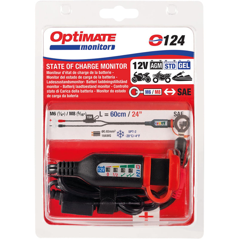 TECMATE 3807-0317 O-124 Optimate™ Permanent Power Lead with Battery/Charge Status Permanent Power Lead with Battery/Charge Status - 20"