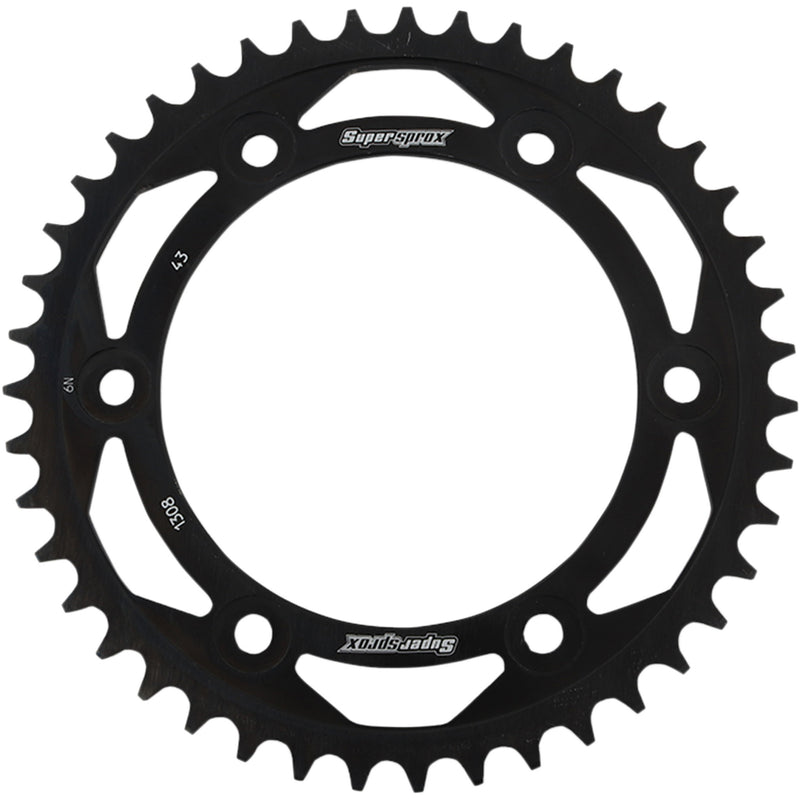 SUPERSPROX 1210-1873 RFE-1308-43-BLK Racing Steel Rear Sprocket Rear Sprocket - 43 Tooth