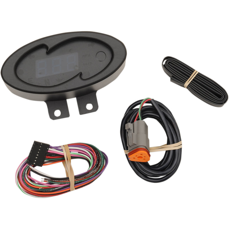 DAKOTA DIGITAL 2210-0191 MCL-5100-K 5000 Series Handlebar-Mounted Digital Speedometer - 5000 Series Wave Speedometer - Black - 2" H x 4.25" W