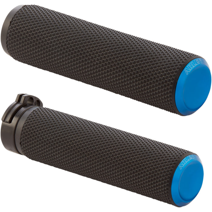 ARLEN NESS 0630-2593 07-335 Knurled Grips - Cable - Blue