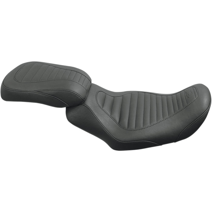 MUSTANG 0803-0424 76748 Tripper™ Synthetic Leather Solo Seat - Tuck and Roll - Dyna