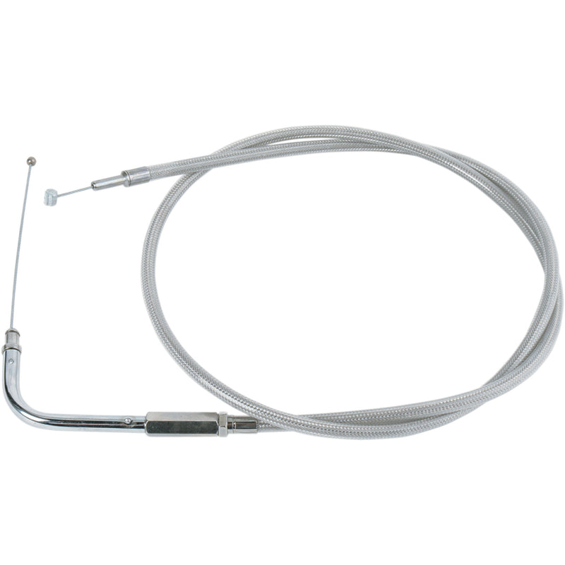 Drag Specialties Stainless Braided Throttle Cable 39-1/2" For Harley Road King 1994-1995