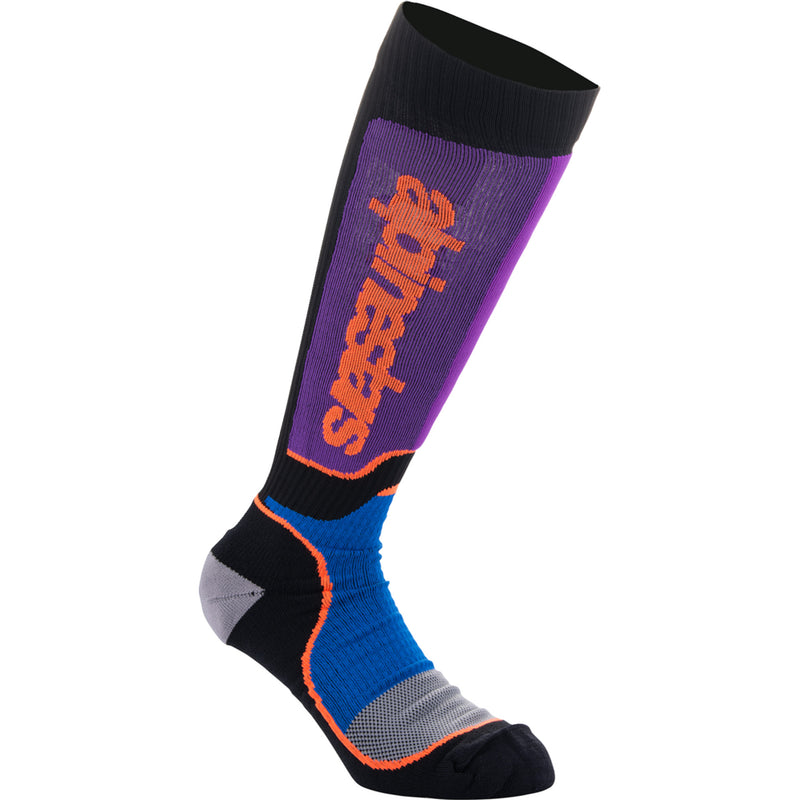 ALPINESTARS 3431-0852 4742324-1246-ML Youth MX Plus Socks black/purple/blue/orange - medium/large