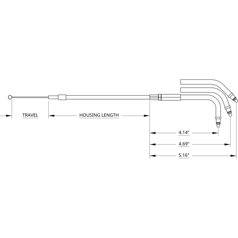 Drag Specialties Stainless Braided Throttle Cable 39-1/2" For Harley Sportster 2007-2022